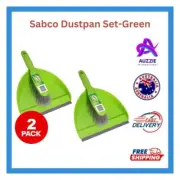 2x Sabco Dustpan and Brush Cleaning Set Indoor Outdoor Broom Easy Sweeper Dust