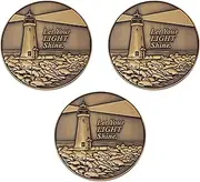 Let Your Light Shine, Bulk Pack of 3 Christian Challenge Coins, Pass Along Pocket Token of Encouragement, Handout for Bible Study, Antique Gold Plated Matthew 5:16 Gift for Bible Study