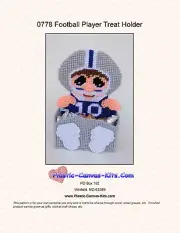 Football Player Treat Holder- Plastic Canvas Pattern or Kit