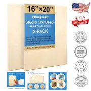 Durable Unfinished Birch Canvas Panels - Ideal for Pouring Art – 2 Pack