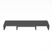 Advwin Dual Monitor Stand Riser Adjustable Length and Angle with 2 Slot Black