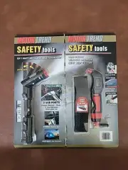 Motor Trend Safety Tools 12volt Flash Light Tire Gauge & Glass Window Breaker
