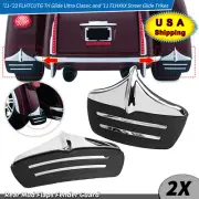 L&R Chrome Rear Mud Flap Fender Guard For Harley Tri Glide Ultra FLHTCUTG 11-23