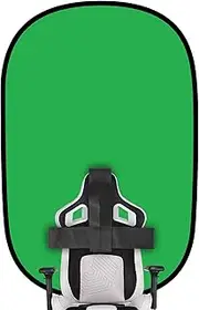 Aiuca Green Screen Backdrop, 58in Portable Green Screen Chair with Stand Double Sided Foldable Green Background, Chroma Key, for Photography Streaming Gaming Photo Zoom Video Chats and Meeting