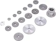 ViaGasaFamido Team Milling Cutter HT250 Gray Casting Mini Lathe Liner Wheels for Cutting Machines Gunting Machine Liner Wheels Gear Milling Cutter Cutting Metal Change 17PCs/set, Equipment