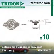 10x Tridon Recovery Radiator Cap for Toyota Hilux KZN LN RZN Surf KZN VZN (for: Toyota)