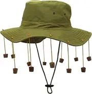 [Generic] Adult Australian Cork Hat -Australian Hat with Cork | Perfect for Parties & Aussie Day | Adjustable Elastic Band Design Headgear | Headgear for Show, Stage, Travel, Hiking, Beach, Gathering, Friends