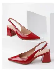 [Basque] Rita Heeled Shoes in Red Patent