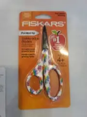 Fiskars Safety-Edge Blade Scissors Pointed Tip 5" Ages 4+ NARWHAL THEME