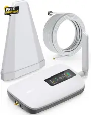 Cell Phone Booster for All Carriers| up to 2000 Sq Ft| Cell Signal Booster Displ