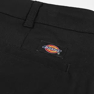 【Dickies】男款黑色打摺設計寬鬆直筒休閒七分褲｜DK011581BLK