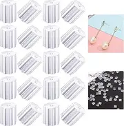 [Heeke] Plastic Rubber Safety Earring Backs - 1000PCS Clear Soft Silicone Ear Nut Stoppers Replacement 3x3mm for Fish Hooks Earring Post Studs