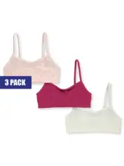 Sweet N Sassy Girls' 3-Pack Bras