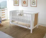 Aliya Cot - White/Natural