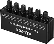 Alloy DC 5V-15V Stereo Audio Signal Mixer Board + Case Two-Way Input Four-Way Output Mixer Board