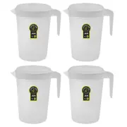 4x Lemon & Lime 2L 21cm BPA Free Plastic Cold/Drinks/Juice/Water Fridge Jug/Lid