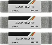 MLqkpwy Ink Eraser for Paper, 3 Pieces Precise Art Gum Eraser, Non-Abrasive, Smudge-Proof Study Supplies for Calligraphy Exam Preparation Calligraphy Technical Drawing