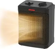 AROVEC Heater 1800W, Electric, Portable Fan with Handle, Instant Warmth, 3 Modes, Safe Operation with Over Heating & Tip Over Protection, Ideal for Indoor Space, Home, Bedroom, Office & Desk, Black