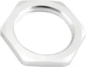 Aeroflow Replacement -8AN Jam Nut Full Flow Bulkhead Silver Half Nut - AF59-924-08S
