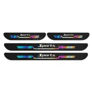 Car Exterior Door Scuff Stickers Laser-Cut Sports Sill Protectors Anti-Scratch (for: Honda Civic)