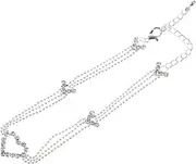TENDYCOCO Multilayer Titanium Steel Anklet Pendant Anklet Foot Bracelet Woven Anklets Ankle Bracelet Foot Decor Braided Bracelets Anklet Bead Chain Stylish Ankle Chain Stainless Steel