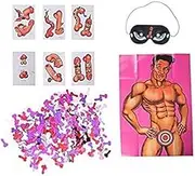 1 Pack Junk On The Hunk Night Out Party Favor Bridal Showers and 1 Pack Multicolor Confetti Suppliers Set Y4