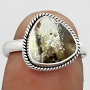 Natural Tabu Jasper 925 Sterling Silver Ring s.7.5 Jewelry R-1009