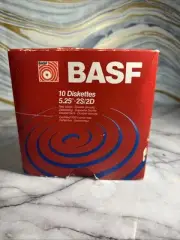 BASF 2DD 3.5" Two Sided Double Density Floppy Disks 10 Pack. Factory Sealed.