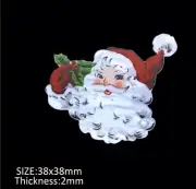 5 pc GLITTER Christmas Santa mistletoe Planar Resin Bow Center 1266235 Flatback