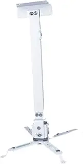 FVDPWYE Projector Ceiling or Wall Mount with Telescopic Tube Adjustable Universal for Conference Room Home Theater Office Hotel, White