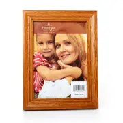 2 Set BFF Lot Wood Grain Walnut Photo Frame for 5x7" w Table Stand & Wall Hang