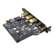 USB 3.2 GEN1 PCI-Express Expansion Card 5 Port 2*Type-C 3*USB-A 19 Pin 5Gbps