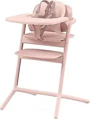 Cybex LEMO 3-in-1 Remo 3-in-1 (2022 Renewal Model) Pearl Pink Long Youth High Chair Snack Tray Harness Set for Newborns and Adults