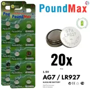 PoundMax AG7 LR927 Batteries 1.5v Alkaline Button Cell Battery - 20 Count
