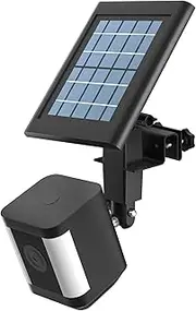HOLACA 2-in-1 Weatherproof Gutter Mount for Stick Up Cam Pro Solar Panel, Spotlight Cam Battery and Stick Up Cam Battery Outdoor Mount Accessories for Ring Solar Panel (Black)