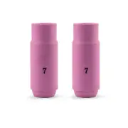 TIG Ceramic Cup / Nozzle - #7 - 2 pack - 10N47 - 17 / 18 / 26 - Alumina 10N47