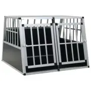 Dog Cage with Single/Double Door Aluminium Pet Travel Crate 94x88x69cm vidaXL