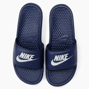 NIKE BENASSI JDI 基本款深藍拖鞋 343880403【TOP QUEEN】