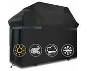 Barbecue Covers Waterproof Barbecue Cover Windproof, Tearproof Barbecue Cover with Straps and Storage Bag (145 x 61 x 117 cm)