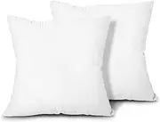 Yarra Textiles Bedding Throw Pillows/Cushions Insert (Pack of 2, White) – 45cm x 45cm, 50cm x 50cm, 60cm x 60cm. Bed and Couch Pillows - Indoor Decorative Pillows – Cushion fillers