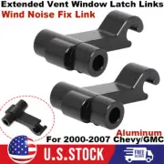 2PCS Wind Noise Fix For 2000-2007 Chevy / GMC Vent Window, Latch,Links Aluminum