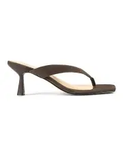 [Siren] Sardinia Thong Heels in Chocolate Brown Suede