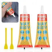Fabric Glue Strong Fabric and Leather Adhesive Permanent Clear Washable Cloth...