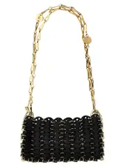 [Paco Rabanne] Paco Rabanne-1969 Black Nano Bag Borse A Spalla Nero-Donna OS Black