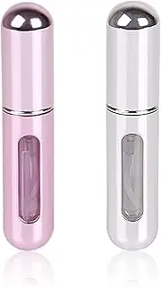 Travel Mini Perfume Refillable Atomizer Container, Portable Perfume Spray Bottle, Travel Size Bottle, Scent Pump Case, Perfume Fragrance Empty Spray Bottle for Traveling and Outgoing 5ml (2Pcs)