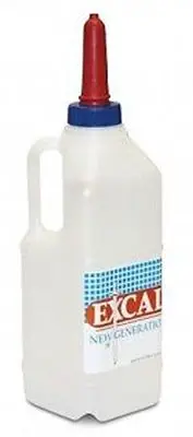 2 Litre EXCAL Calf Feeder Bottle & Teat.Calving Feeding Rearing Milk Poddy Farm