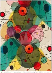 A1 Abstract Circles by Posh Chalk Decorative Furniture Decoupage Rice Paper