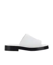 Round head flat slippers US4 White