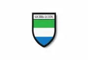 PATCH PATCHES EMBLEM IRON ON GLUE PRINT FLAG world crest sierra leone