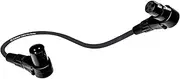 Balanced XLR Cable Right Angle Male to Right Angle Female - 0.5 Feet (6 inches) Black - Pro 3-Pin 90 Degree Microphone Connector for Audio Interface or Mixer for Live Performance & Recording